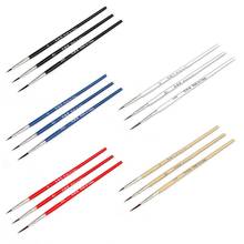 3pcs/set 0 00 000 Nylon Brush Hook Line Pen Professional Fine Tip Drawing Brushes for Acrylic Watercolor Oil Painting 2024 - buy cheap