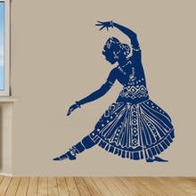 Pegatina de pared para mujer india, calcomanía decorativa para el hogar, decoración de danza del vientre, PVC, impermeable para sala de estar 2024 - compra barato