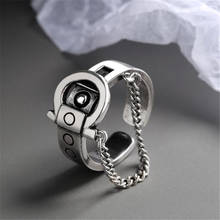 Punk Hip Hop Index Finger Ring Female Silver Color Belt Buckle Chain Open Ring Nightclub Jewelry 2024 - buy cheap