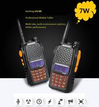 Baofeng-walkie-talkie UV-6R, Radio bidireccional de doble banda, Vhf, Uhf, para Radio CB, más belleza y mayor potencia que baofeng uv-5r, 7W, 2 uds. 2024 - compra barato