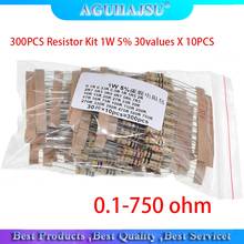 300PCS Resistor Kit 1W 5% 30values X 10PCS Carbon Film Resistance 0.1-750 ohm Set 2024 - buy cheap