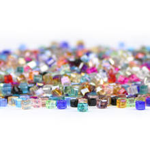 HGKLBB cuadrado austriaco cuentas de cristal de lujo 3mm 100 Uds. Cuentas espaciadoras sueltas para hacer joyas pulsera accesorios de bricolaje 2024 - compra barato