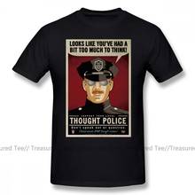 Police T Shirt Thought Police T-Shirt Print Short Sleeve Tee Shirt 6xl Men Funny 100 Cotton Basic Tshirt 2024 - buy cheap