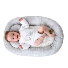 Съемная подушка, хлопковое детское гнездо, портативная дорожная кровать для сна для новорожденных, матрас для предотвращения опрокидывания 2024 - купить недорого
