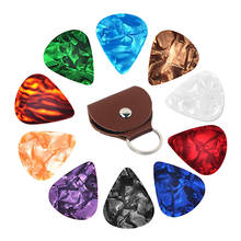 10 Pcs 0.46mm Thin Celluloid Guitar Picks with Guitar Pick Holder Case Assorted Color 2024 - buy cheap