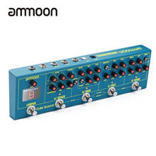 Pedal para guitarra ammoon, pedal de efeitos para guitarra, 5 efeitos analógicos (impulsionador/sobremergulho/distorção/coro/phaser) 2024 - compre barato