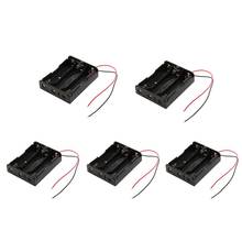 5PCS Plastic Standard Size AA/18650 Battery Holder Box Case Black With Wire Lead 3.7V/1.5V Clip 2024 - buy cheap