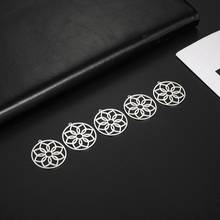 my shape 5 pcs Hollow Out Flower Charms for Jewelry Making Stainless Steel Fashion Necklace Key Chain Pandent Charms Accessories 2024 - buy cheap