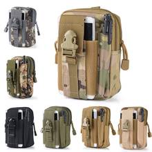 Bolsa táctica Molle para hombre, riñonera pequeña militar para senderismo, Camping, montañismo, Camuflaje, correr, caza 2024 - compra barato