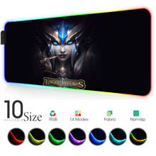 Persona League of legends RGB Mouse Pad Black Gamer Accessories Large LED MousePad XXL Gaming Desk PC Desk Play Mat with Backlit 2024 - buy cheap