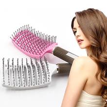 2019 Women Hair Scalp Massage Comb Bristle & Nylon Hairbrush Wet Curly Detangle Hair Brush for Salon Hairdressing Styling Tools 2024 - buy cheap