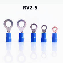 RV2-5 BLUE color Ring insulated terminal suit 1.5-2.5mm2 Cable Wire Connector cable Crimp Terminal 100PCS/Pack Free shipping 2024 - buy cheap