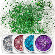1 Box Nail Glitter Flakes Sparkly 3D Colorful Sequins Spangles Polish Manicure DIY Nails Art Decorations 2024 - buy cheap