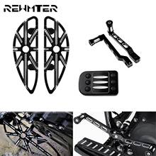 Motorcycle Driver Front Floorboard Foot Pegs +Brake Pedal Pad +Heel Toe Shift Levers Shifter Pegs For Harley Softail Touring FL 2024 - buy cheap