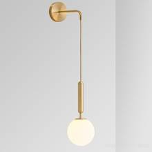 Luminária de parede dourada, candelabro moderno minimalista para decoração de parede do quarto e da sala de estar