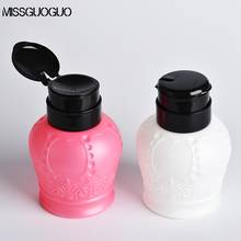 Missguoguo-botella de bombeo vacía recargable, dispensador de Alcohol líquido, removedor de esmalte de uñas, color rosa y blanco, 250ml 2024 - compra barato