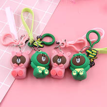 Cartoon Bear Doll Pendant Cute Men and Women Key Ring Car Panda Bag Keychain Small Gifts 2024 - buy cheap