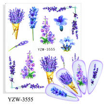 2021 New Green Flowers Leaves Tree Water Decals Spring Summer Theme Floral Transfer Stickers Slider Nail Art Decoration 2024 - buy cheap