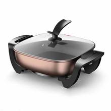 Household multi-function electric hot pot student dormitory hot pot roast cooking steamed rice one non-stick electric wok D387 2024 - buy cheap