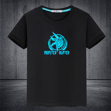 Camiseta de manga corta Unisex, camisa de monstruo cazador, mundo, trueno, Lobo, dragón luminoso, informal, Unisex 2024 - compra barato