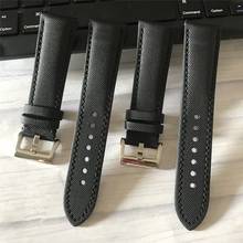 23mm High Quality Surface Nylon Bottom Cowhide Watch Strap Folding Buckle Watchband Fit for Blancpain Fifty Fathoms Watch 2024 - buy cheap