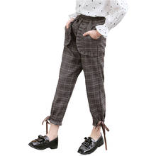 Pants For Girls Plaid Pattern Girl's Pants Spring Autumn  Ruffles Child Pants 2021 Kids Clothes 2024 - buy cheap