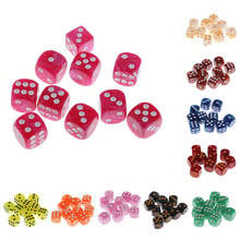 10 Pcs Plastic 6-sided Digital Dice D6 for Party Bar Pub Camping Travell Christmas Table Game D&D MTG RPG Gaming Acce 10-Color 2024 - buy cheap