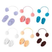 NewBorn Photography Props Hand Crochet Baby Slippers +Headset Set Baby Photo Props Shoes Photography Accessories 2024 - buy cheap