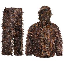 Traje de camuflaje biónico de flores adhesivas, conjunto de camuflaje Universal para caza, Ghillie 2024 - compra barato