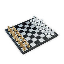 Juego de ajedrez Medieval con tablero de ajedrez magnético, herramienta de mesa de 25x25cm, 32 piezas 2024 - compra barato