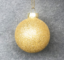4 unids/pack Dia.6cm amarillo vidrio de alto grado decoración del árbol de Navidad bola fiesta de Navidad bola colgante adorno para el hogar Navidad 2024 - compra barato