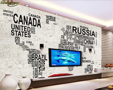 Papel de parede 3d beibehand, decoração retrô, cimento, mapa do mundo, sala de estar, tv, plano de fundo, casa, papel de parede, decoração 2024 - compre barato