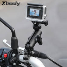 Suporte da câmera da motocicleta guiador espelho suporte de montagem para bmw k1200s ducati diavel honda vt 750 yamaha xj6 ttr 250 acessórios 2024 - compre barato