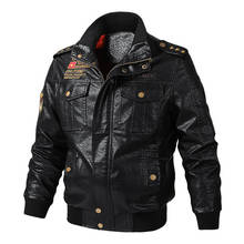 Winter Leather Jacket Men Fashion Motorcycle PU Jacket Plus Size M~4XL, 5XL, 6XL Bomber Casual Leather Jacket Men's Clothing 2024 - compre barato