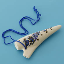 Профессиональные 12 отверстий Alto C Ocarina керамические коллекционные деревянные духовые инструменты Флейта белый 2024 - купить недорого