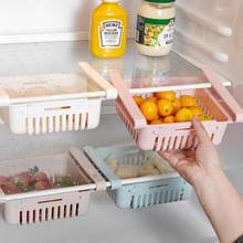 Cesta de armazenamento de geladeira recipiente de alimentos de plástico retrátil fresco espaçador camada armazenamento rack organizador gaveta cozinha ferramenta 2024 - compre barato