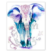 5d pintura diamante animal bordado arte de diamante completo quadrado/completo redondo mosaico strass cor elefante ponto de cruz decoração 2024 - compre barato