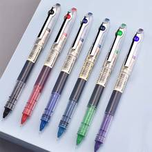 12pcs Straight Liquid Quick-drying Rollerball Gel Pens P1500A High Capacity 6 Colors 0.5mm Needle Penpoint Writing Smooth 2024 - compre barato
