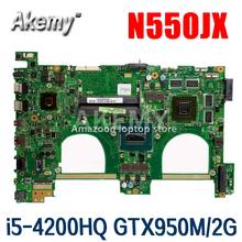 Материнская плата для ноутбука Amazoon N550JX для For Asus N550JV G550J N550J N550JX G550JX материнская плата i5-4200HQ CPU GTX950M/2G 2024 - купить недорого