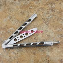 Silver Color Butterfly Trainer Knife BM40 BM42 BM46 Arc Angel 440C Blade T4 Titanium Handle Jilt Knife Folding Pocket EDC Knife 2024 - buy cheap