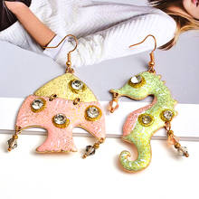 New Arrival Fish Metal earrings Statement Fashion Long Drop Earrings High-quality Jewelry Accessories For Women Wholesale 2024 - buy cheap