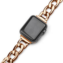 Correa de cadena de vaquero para apple watch, pulsera de 44mm para Iwatch series 6, 5, 4, 3 y 2, accesorios de 38MM, 40, 42MM 2024 - compra barato