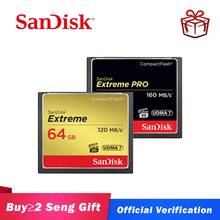 SanDisk-tarjeta Flash Extreme PRO Compact, 16GB, 32GB, 64GB, 128GB, CF, tarjeta de memoria de alta velocidad para DSLR y videocámara Full HD 1080P 2024 - compra barato