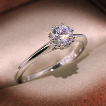 Anillo de compromiso de zirconia cúbica blanca de alta calidad/anillos para boda para mujer, anillo de marca de moda, regalo de joyería 2024 - compra barato