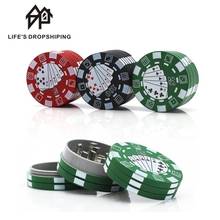 3 layer Poker Chip Style Spice Weed Cutter Cigarette Accessories Gadget Tobacco Grinder Herb Cutter for Smoking Pipe Gadget 2024 - buy cheap