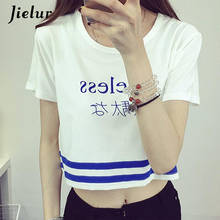 Japanese Letter Printed Fashion Crop Top Short-sleeved T shirt Women Chic Sexy Ladies T shirts 2021 Summer Harajuku Girls Tee 2024 - buy cheap