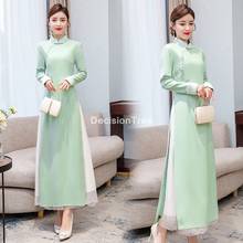 2022 women traditional dress vietnam ao dai traditional dress cheongsam dresses chinoise aodai suit elegant party dress aodai 2024 - buy cheap
