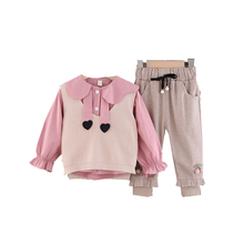 Autumn Clothes Children Fashion Clothing Girl Lovely Vest T Shirt Pants 3Pcs/sets Spring Toddler Casual Tracksuit Infant Outfit 2024 - buy cheap