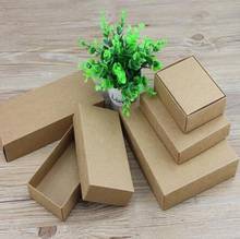 10 sizes Kraft black white gift carton cardboard box kraft blank carton paper gift paper box with lid Gift packaging box 2024 - buy cheap