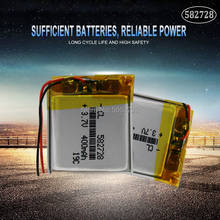 2pc 400mAh 3.7V 582728 Lithium Polymer Li-Po Rechargeable Battery For smartwatch GPS Bluetooth PDA notebook speaker Lipo cell 2024 - buy cheap